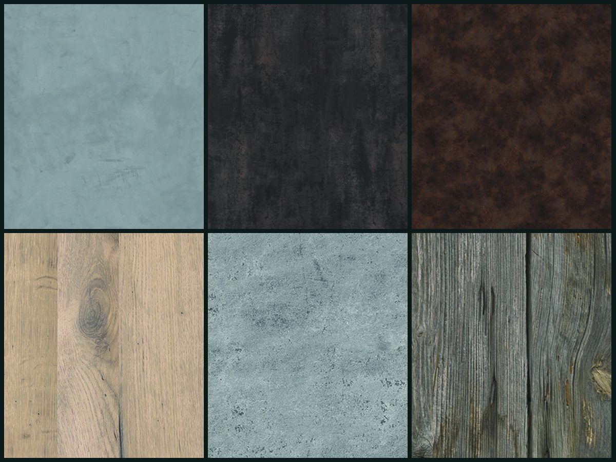 wipro Nature Panels – Dekore Beton, Rost, Eiche, Stein und Holzlamelle